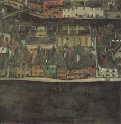 Egon Schiele The Samll city III (mk12) China oil painting art